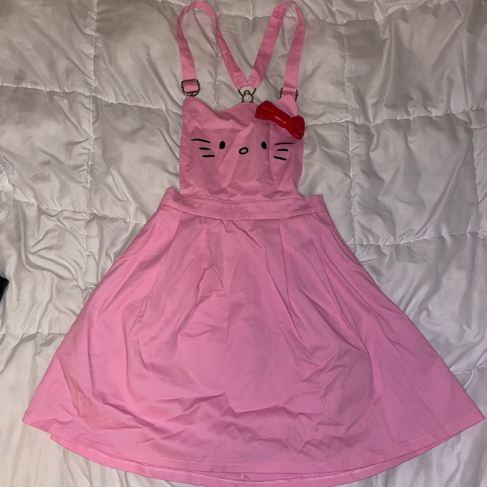 Dolls kill x Hello kitty pink forever and always overall dress